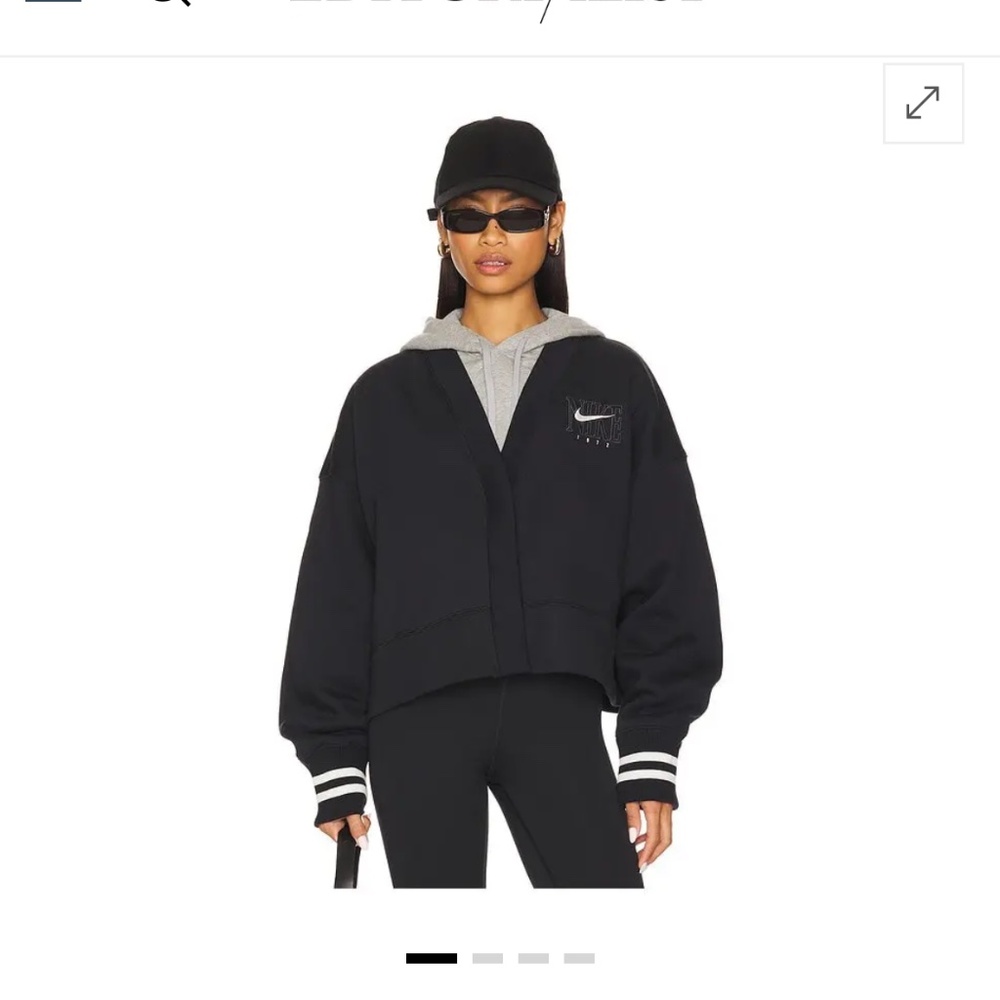 NEW Nike Women's Phoenix Fleece Over-Oversized Graphic Cardigan